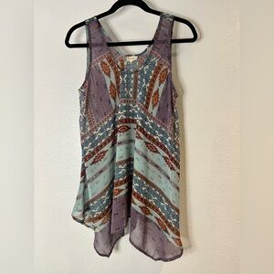 Hem & Thread Bohemian Tank Top Size Small